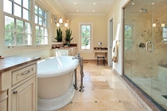 Master bathroom in new construction home